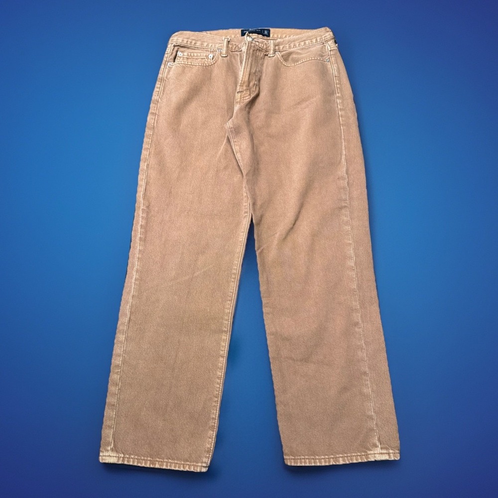 Hollister 90s Loose Carpenter Jeans 31x30 (Fits 33x28.5) Brown Denim Baggy Y2K